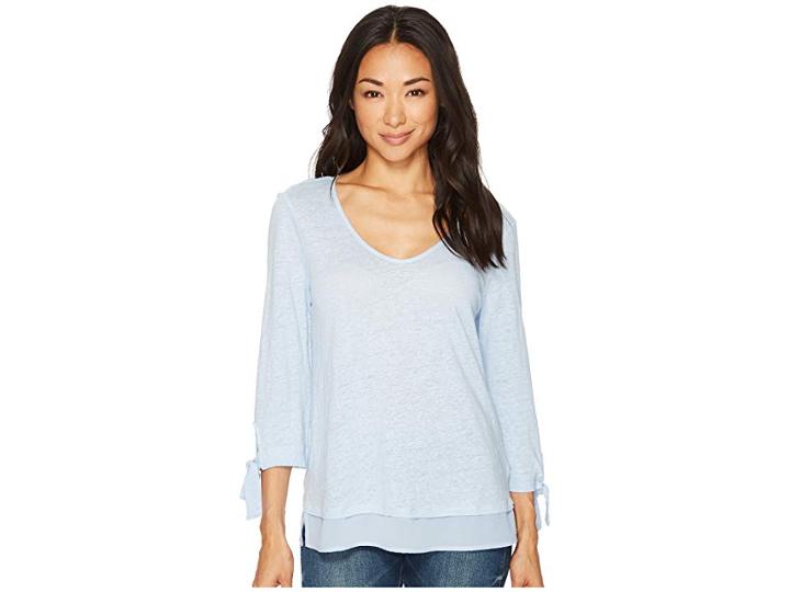 Sanctuary Sylvie Tie Sleeve Tee (bluebell) Women's T Shirt