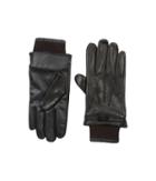 Ted Baker Quiff Ribbed Cuff Leather Gloves (black) Dress Gloves