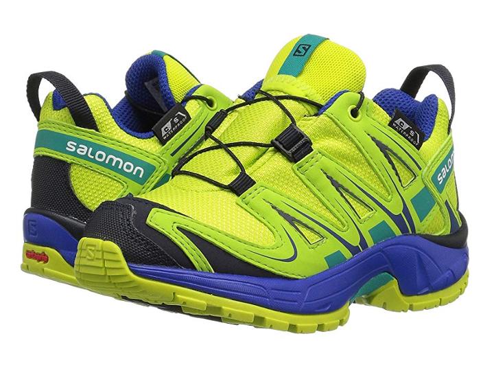 Salomon Kids Xa Pro 3d Cswp (toddler/little Kid) (acid Lime/surf The Web/tropical Green) Kids Shoes