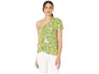 Juicy Couture Banana Print One Shoulder Graphic Tee (bikini Pink Juicy) Women's Clothing