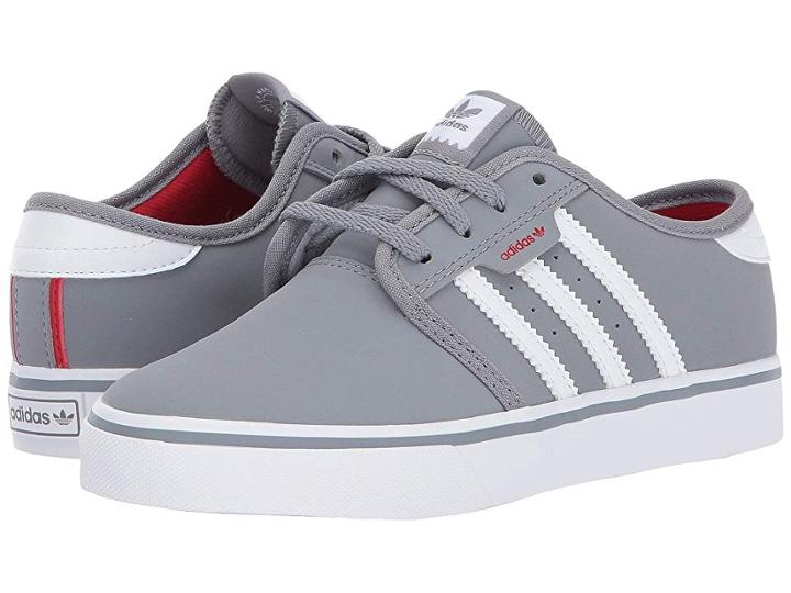 Adidas Skateboarding Seeley J (little Kid/big Kid) (grey/footwear White/scarlet) Skate Shoes