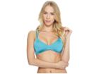 The Bikini Lab Solid Strappy Bralette Bikini Top (teal) Women's Swimwear