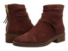 Cole Haan Riona Grand Back Zip Bootie (cherry Mahagony Suede) Women's Boots