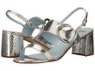 Frances Valentine Betty (silver Snake Print) Women's Shoes