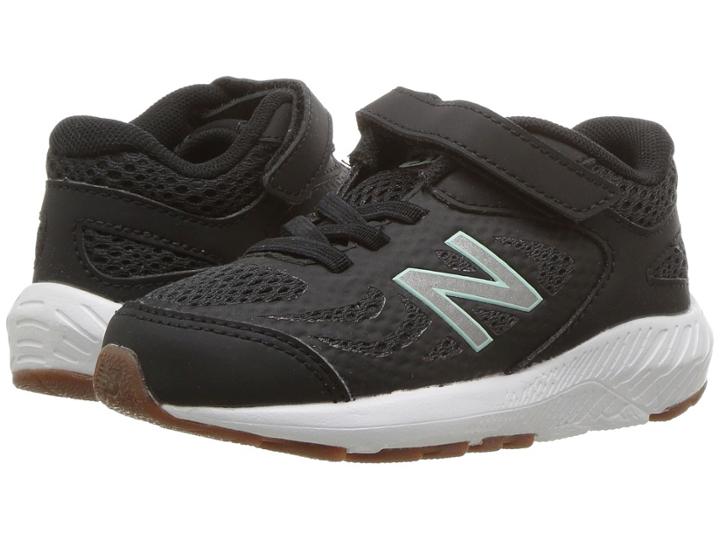 New Balance Kids Kv519v1i (infant/toddler) (black/seafoam) Girls Shoes