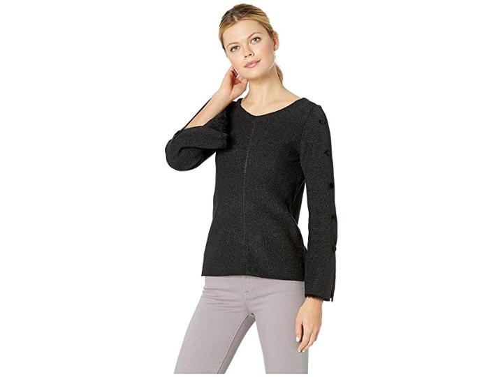 Nic+zoe Constellation Top (black Onyx) Women's Clothing