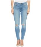 7 For All Mankind The High-waist Ankle Skinny W/ Knee Holes In Bright Palm 2 (bright Palm 2) Women's Jeans
