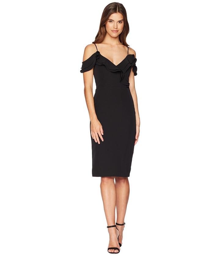 Bardot Raene Frill Dress (black) Women's Dress