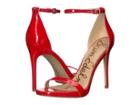 Sam Edelman Ariella Strappy Sandal Heel (candy Red Patent) Women's Shoes