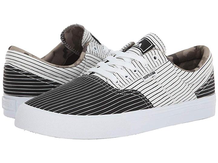 Supra Cobalt (black/white Stripe/white) Men's Skate Shoes