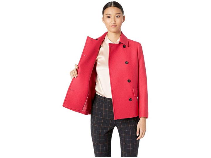 Paul Smith Short Peacoat (fuchsia) Women's Coat
