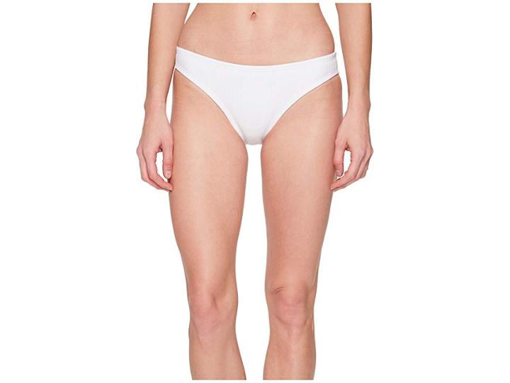 Nike Ribbed Bikini Bottom (white) Women's Swimwear