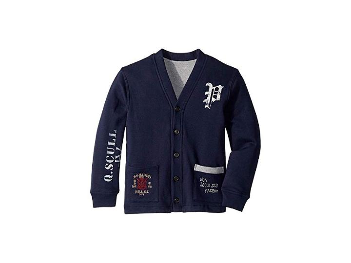 Polo Ralph Lauren Kids Reversible Fleece Cardigan (little Kids/big Kids) (rl Navy) Boy's Sweater