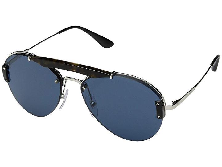 Prada 0pr 62us (black/light Green Gradient Dark Green) Fashion Sunglasses
