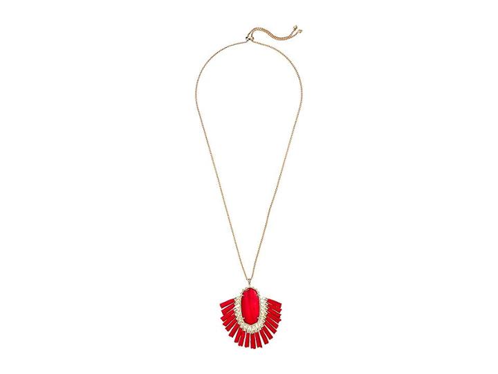 Kendra Scott Betsy Necklace (gold/red/mother-of-pearl) Necklace