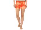 Under Armour Ua Heatgear(r) Armour Compression Printed Shorty (dark Orange/cyber Orange/metallic Silver) Women's Shorts