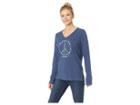 Life Is Good Long Sleeve Let It Shine Crusher Vee (darkest Blue) Women's Clothing