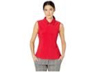 Tommy Hilfiger Logo Zip Knit Top (scarlet) Women's Blouse