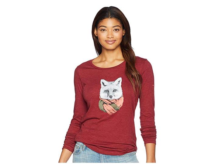 Columbia Little Foxytm Long Sleeve Tee (garnet Red Heather) Women's Long Sleeve Pullover
