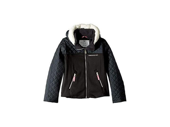 Obermeyer Kids Polonaise Hybrid Jacket (toddler/little Kids/big Kids) (black) Girl's Coat