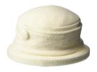 Scala Boiled Wool Cloche With Button (ivory) Caps