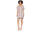 American Rose Shayla Off The Shoulder Dress With Tassel Trim (multi) Women's Dress