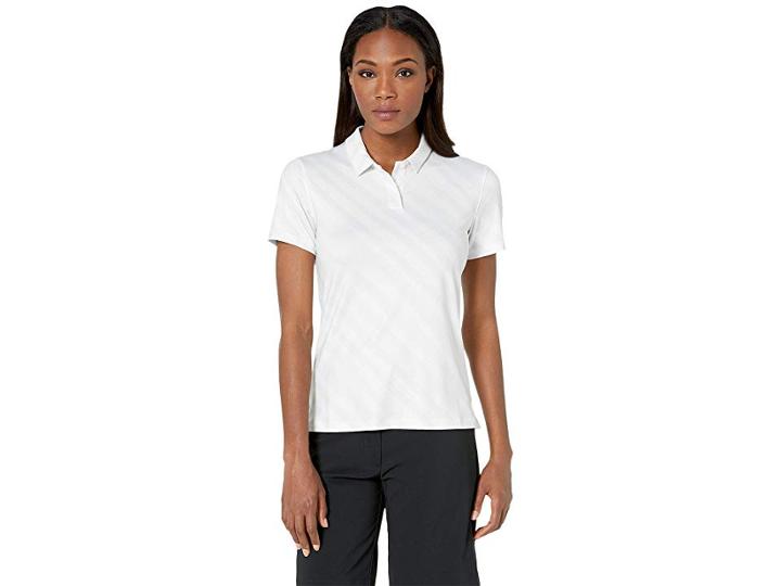 Nike Golf Dry Polo Short Sleeve Spring Print (white/white) Women's Short Sleeve Pullover