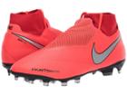 Nike Phantom Vsn Pro Df Fg (bright Crimson/metallic Silver) Men's Soccer Shoes