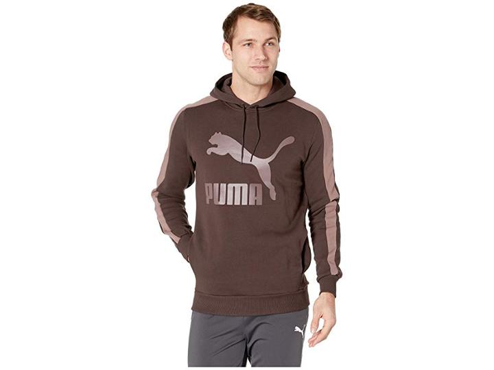 Puma Classics T7 Logo Hoodie Fleece (mole) Men's Sweatshirt