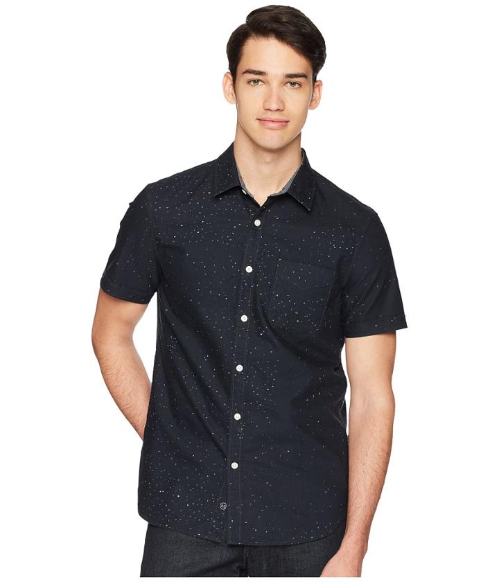 Ag Adriano Goldschmied Pearson Short Sleeve Shirt (crossroads Navy/multi) Men's Clothing