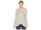 Jockey Above Elbow Sleeve Top (heather Grey With Neps) Women's Pajama
