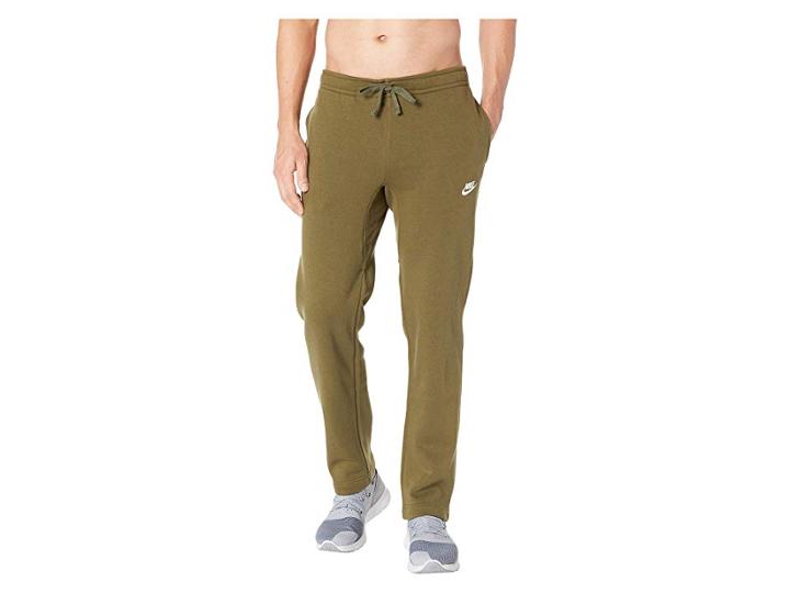 Nike Sportswear Fleece Pant (olive Canvas/white) Men's Fleece