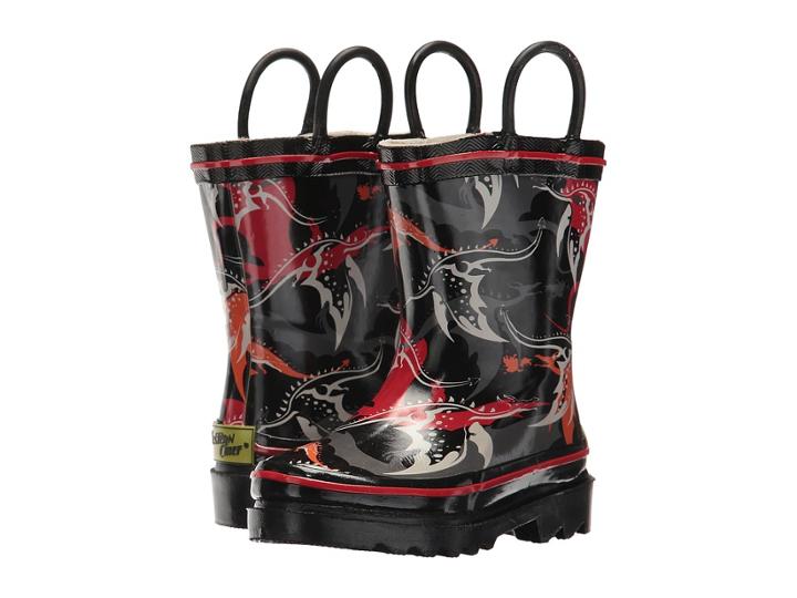 Western Chief Kids Dragons Lair Rain Boot (toddler/little Kid/big Kid) (black) Boys Shoes
