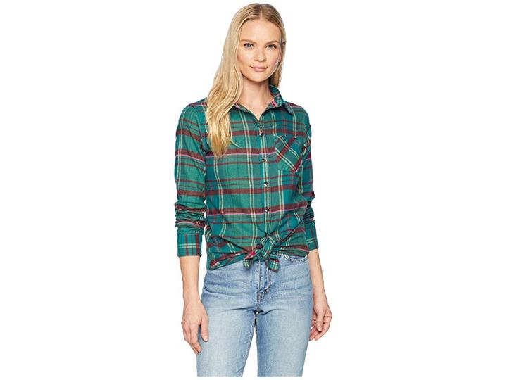 Mountain Khakis Penny Plaid Tunic Shirt (deep Sea) Women's Blouse