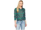 Mountain Khakis Penny Plaid Tunic Shirt (deep Sea) Women's Blouse