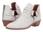 Frye Ray Stone Harness Back Zip (white Polished Soft Full Grain) Women's Shoes