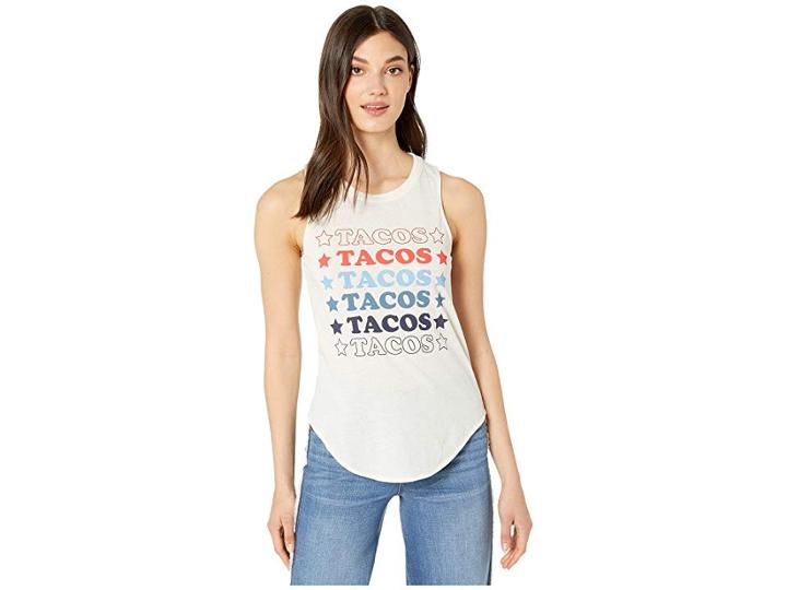 Chaser Vintage Jersey Basic Muscle Tank (salt) Women's Clothing