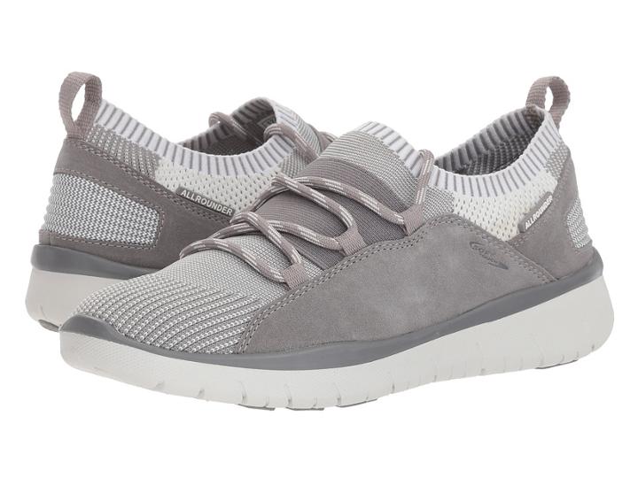 Allrounder By Mephisto Lets Go (cloudburst Mesh/cemento Suede) Women's Lace Up Casual Shoes