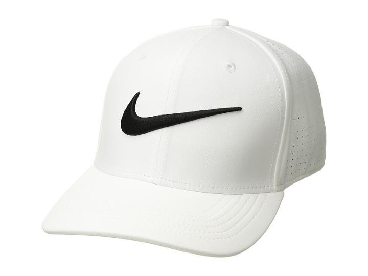 Nike Train Vapor Swooshflex Hat (white/white/black/black) Caps