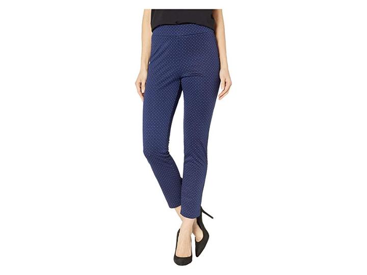 Eci Polka Dot Knit Compression Pants (navy) Women's Casual Pants