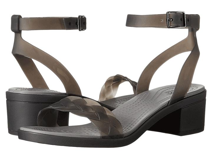 Crocs Isabella Block Heel (black/graphite) Women's  Shoes