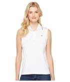 Vineyard Vines Golf Renee Sleeveless Polo (white Cap) Women's Clothing