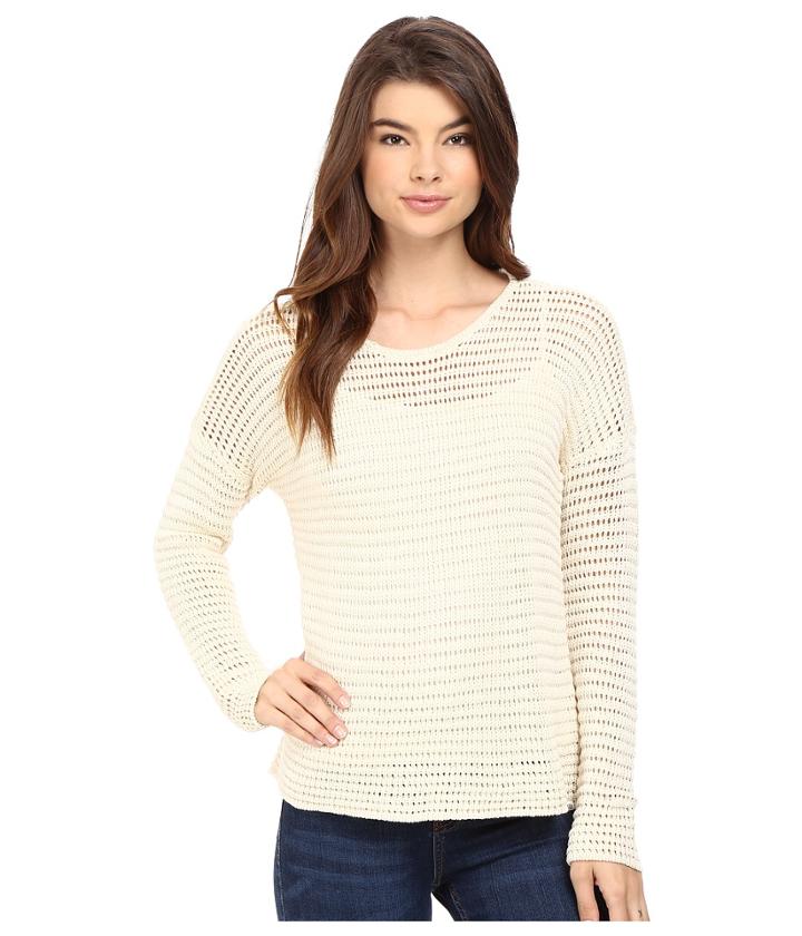Volcom Hold On Tight Crew Sweater (vintage White) Women's Sweater