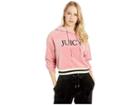 Juicy Couture Luxe Velour Hooded Pullover (blush) Women's Clothing