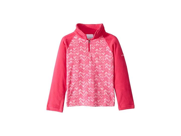 Columbia Kids Glacialtm Ii Fleece Print Half Zip (little Kids/big Kids) (cactus Pink Arrows Print/cactus Pink) Girl's Fleece