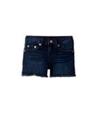 True Religion Kids Joey Raw Shorts In Ocean Blue (big Kids) (ocean Blue) Girl's Shorts