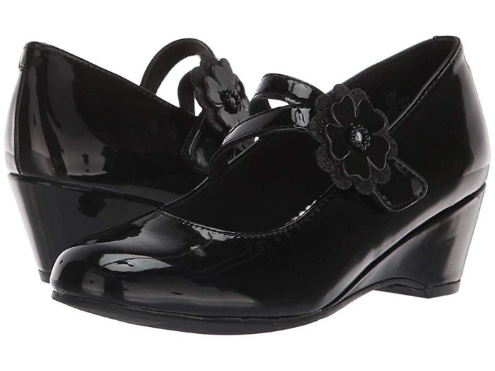 Rachel Kids Susannah (little Kid/big Kid) (black Patent) Girl's Shoes