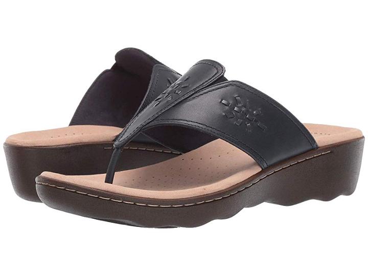 Clarks Phebe Mist (navy Leather) Women's Dress Sandals