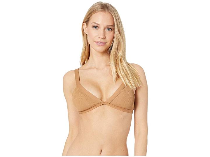 L*space Farrah Ribbed Top (camel) Women's Swimwear