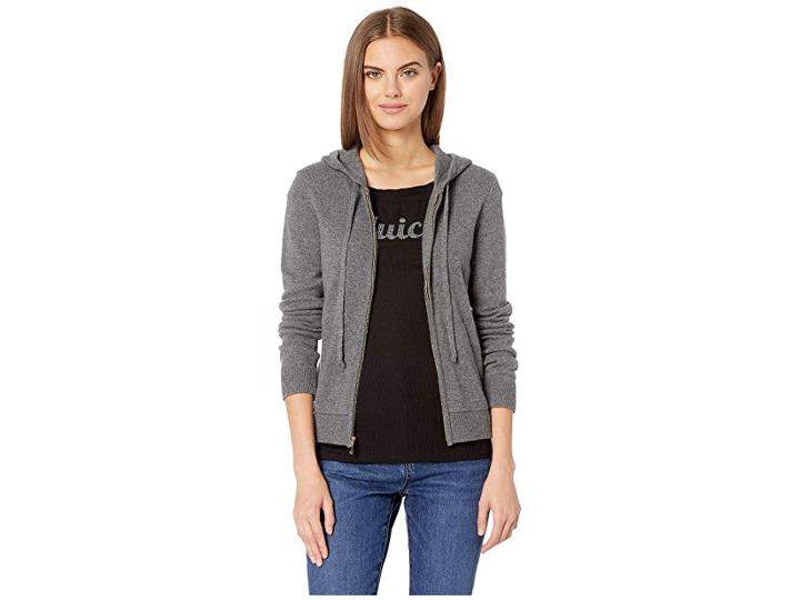 Juicy Couture Juicy Pull Jacket (worsted Grey Cashmere) Women's Clothing